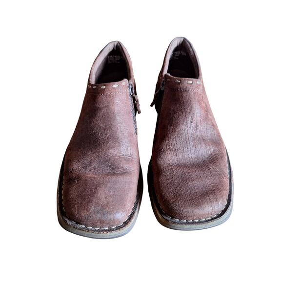 Timberland Women 8.5 Medium Brown Genuine Leather Suede Smart Loafers Shoes - Picture 2 of 9